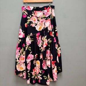 Eliza J. High Low Ruffle Midi Skirt Floral 12